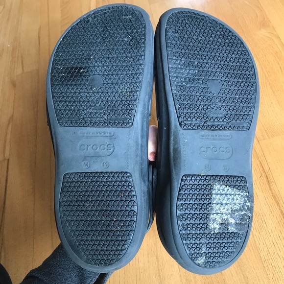 Crocs clogs Bistro Work SLIP RESISTANT BLACK shoes crocodile slides Mens size 11 - Picture 3 of 11